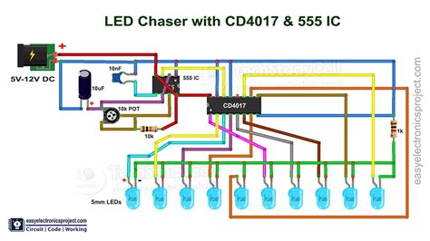 Image result for LED Light Chaser Circuit