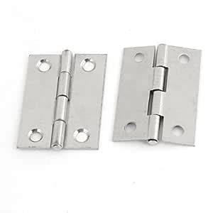 Uxcell Square Corners Door Hinges Installation Hardware, 1.7", 2 Piece ...
