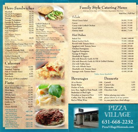 Whereisthemenu.net | Pizza Village - Montauk, NY 11954