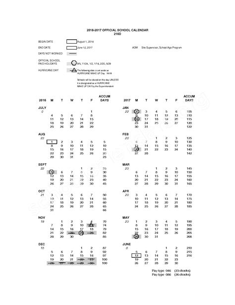 2016 - 2017 Employee Work Calendars | Collier County Public Schools ...