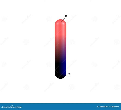 Hydrogen Iodide (HI) Molecular Structure on White Background Stock ...