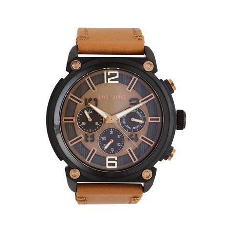 Police Mens Multi-Function Watch (Brown_Free Size) : Amazon.in: Fashion