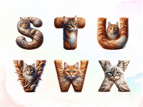 Cat Png Clipart Cat Letters Cat Font Alphabet Png Doodle Letters Png Doodle Font 3D Letters ...