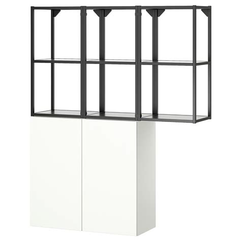 ENHET storage combination, anthracite/white, 120x32x150 cm (471/4x125 ...