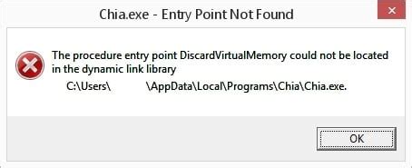 Image result for The Procedure Entry Point Discardvirtualmemory Could Not Be Found Error Fix