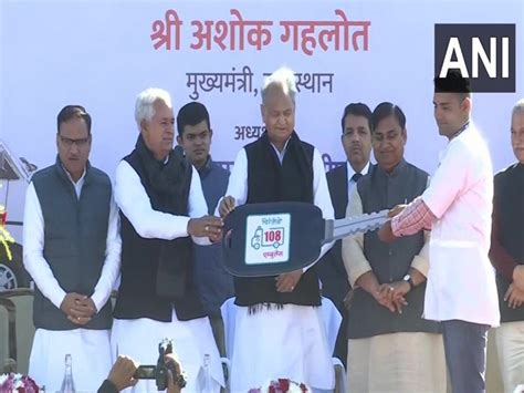 CM Ashok Gehlot flags off 167 new ambulances, launches inspection ...