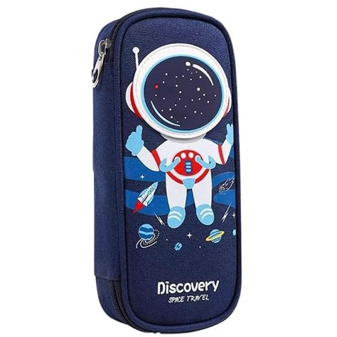 ITSIN. Cute 3D Space Pencil Case for Kids, Big Capacity Canvas Pencil ...