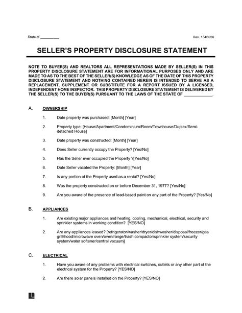 Image result for Disclosure Statement Example