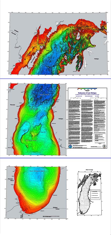 Lake Michigan Depth Contour Maps