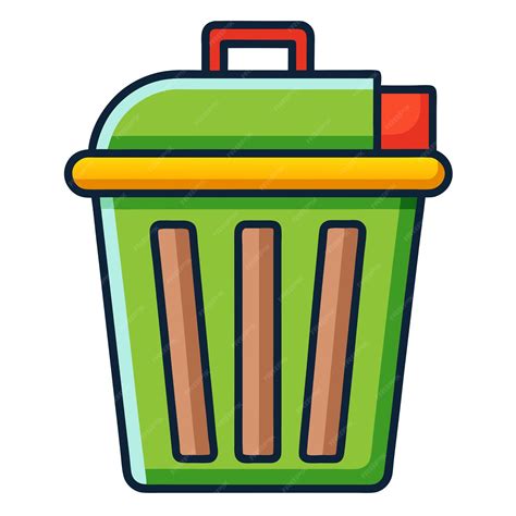 Trash bin clipart vector art and illustration | Premium AI-generated vector