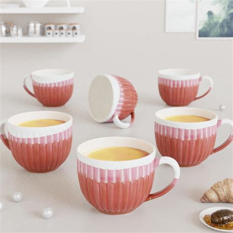 Buy The Earth Store Dual Tone Glam Pink Handcrafted Microwave Safe ...