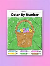 Image result for Easter Color by Number Preschool