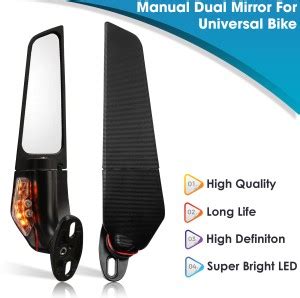 Atoray Manual Dual Mirror For Yamaha, KTM, Honda, Suzuki Universal For ...