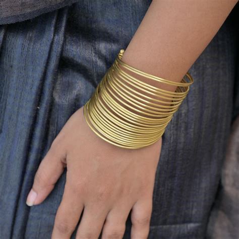 Handcrafted Brass Bangle Design Handcuff