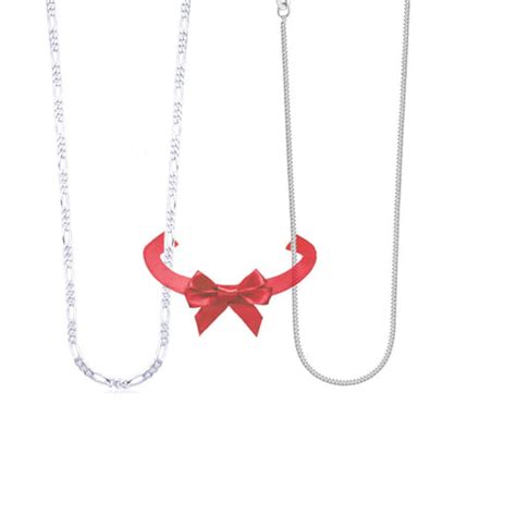 TARAASH 925 Sterling Silver Combo Of Figaro And Curb Chains For Couple ...