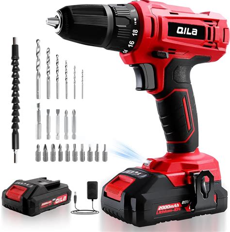 Qila 20V Cordless Drill Set with 2.0Ah Battery, Fast India | Ubuy