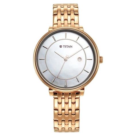 Titan Premium Workwear White Dial Analog With Date Stainless Steel Str ...