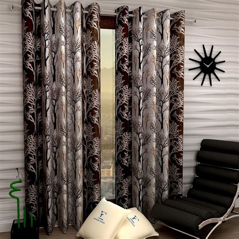 Buy Fashion String 2 Pieces Long Tree Eyelet Polyester Long Door ...