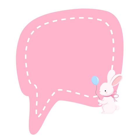 cute Speech Bubble with rabbit illustration 45902962 PNG