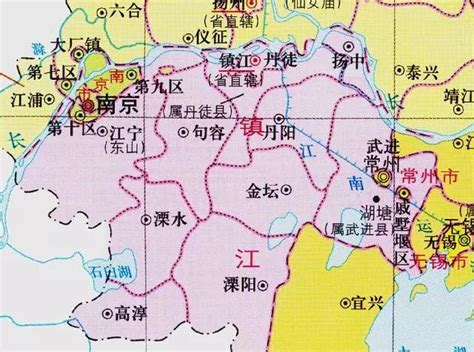 镇江区域划分地图展示_地图分享
