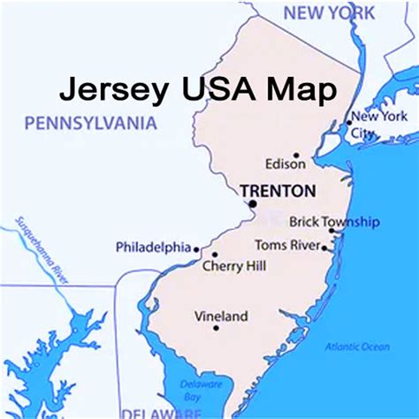 New Jersey in map of USA | New Jersey map | Nj on us map | Mapa NJ USA