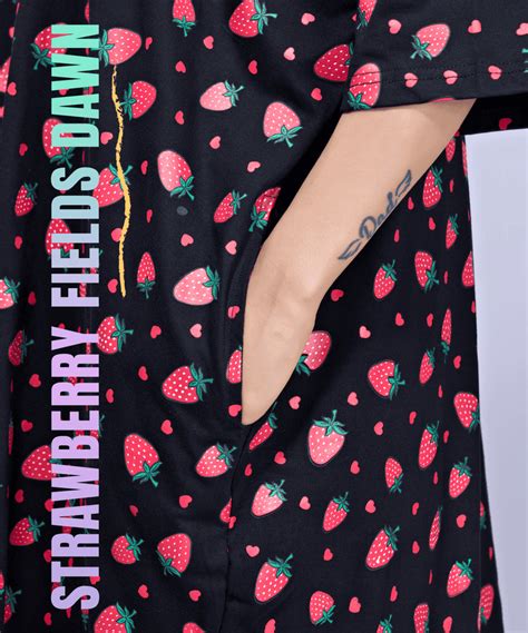 Strawberry Fields Dawn Oversized Pocket Tee
