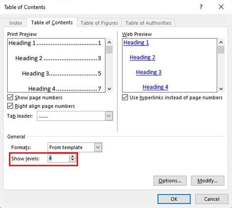Word Table of Contents Tutorial 的图像结果
