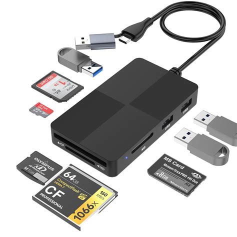 Memory Stick Pro Duo Adapter, USB C + USB 3.0 Multi Card Reader for MS ...