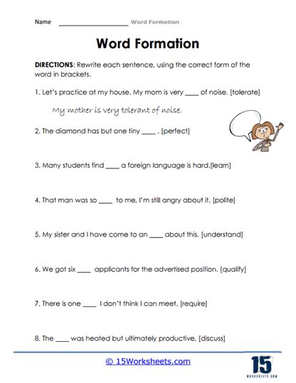 Word Formation Practice 的图像结果