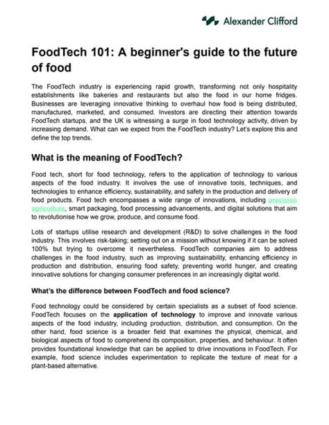 Image result for FoodTech Simplified