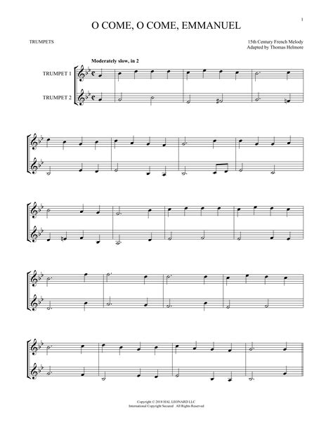 O Come, O Come, Emmanuel by Traditional Latin Text Sheet Music for ...