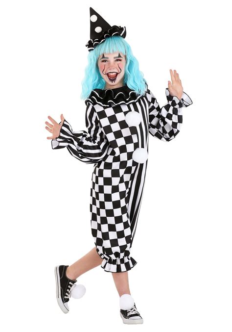 Giddy Gothic Clown Girl's Costume | Kid's Clown Costumes