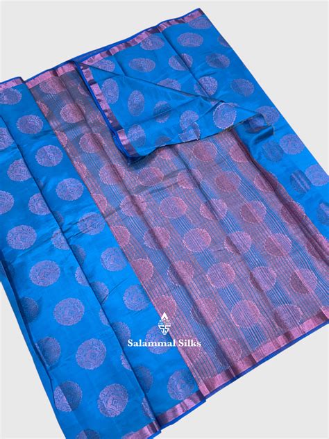 Ramar Blue Beautiful Light Weight Fancy Saree With Blouse – Salammal Silks