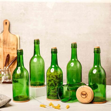 Kavi Green Wine Upcycled Jars (Set of Six) – Kavi The Poetry-Art Project