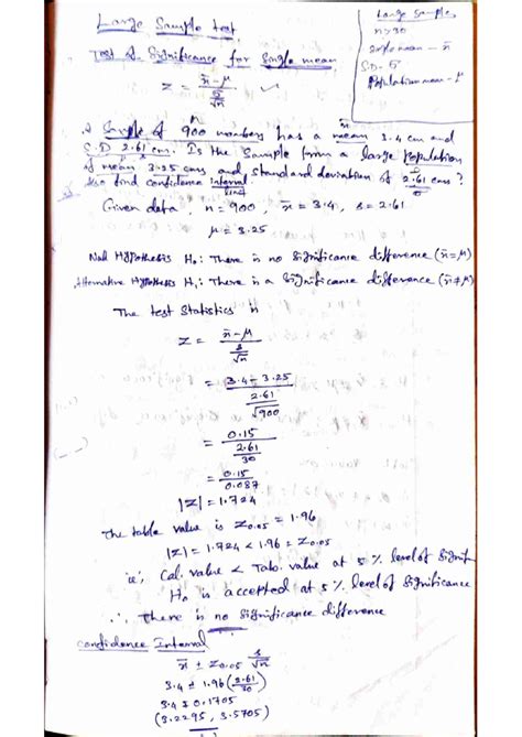 Large sample test - Is the Sample from a large population of Mean 3 ...