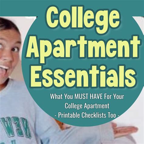 First College Apartment Checklists, Essentials & Printables For 2023