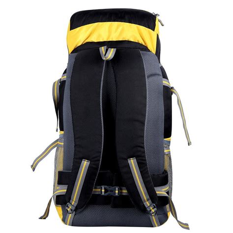 Black & Yellow Casual Trekking Rucksack Bag With Shoe Compartment ...