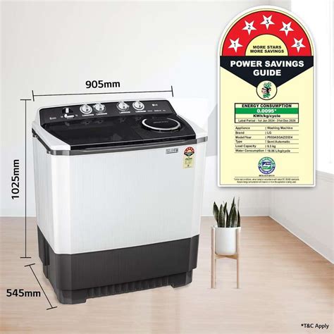 LG 9.5 kg Semi Automatic Top Load Washing Machine Grey, White Price in ...