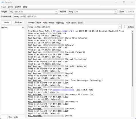 Angry IP Scanner 的图像结果