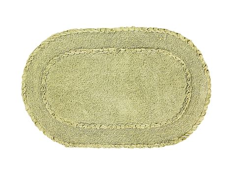 Buy Home Weavers BDR2440SA Double Ruffle Bath Rug, 24" x 40", Sage ...