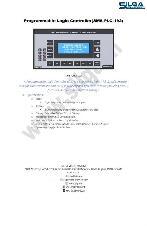 Programmable Logic Controller - Plc Programmable Logic Controllers ...
