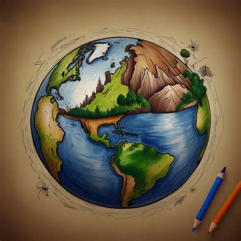 Image result for Earth Drawing Beautiful