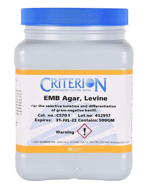 Buy EMB Agar, Levine, Criterion Dehydrated Culture Media, 500gm Wide ...