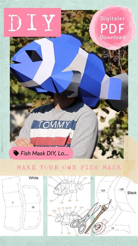 Image result for Fish Face Mask Pattern