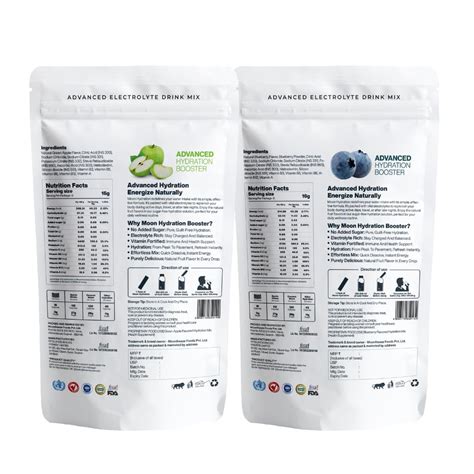Moon Lunar Green Apple and Lunar Blueberry Combo Hydration Booster | D ...