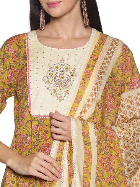 Kurti 3PC Parrot Green - Anarkali – Vastralaya - Colors of Life