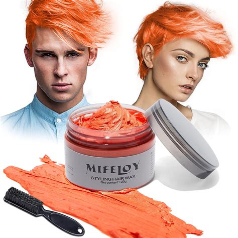 Amazon.com : 4.23 oz Temporary Orange Hair Spray Color Wax with Dye ...