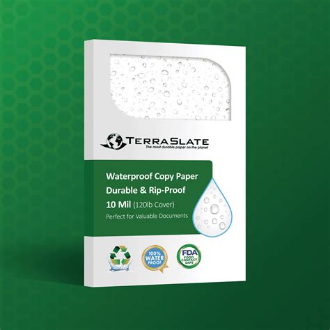 "TerraSlate 10 Mil 120lb Waterproof and Tear-Resistant Paper, 11"" x 17 ...