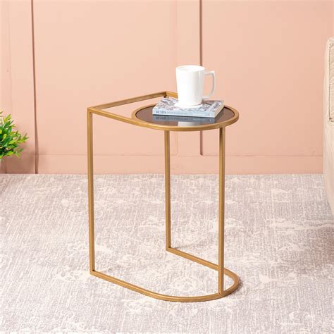 Buy Gold Magazine Side Table Online at Best Price in India | Nestroots
