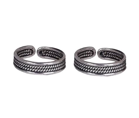 Shyle 925 Sterling Silver Toe Ring, Adya Everyday Intricate Toe Ring ...